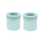 2 Piece - Bucket-shaped Plastic Ice Cube Trays With Lids - Blue