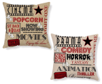 Throw Cushion-pillow Cover - Set Of 2 -cinema & Drama