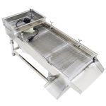 Lgxenzhuo JG30-75 Linear Vibrating Screen Electric Sifter Sieve Powder With One 0.5MM Screen 80W Single Motor Stainless Steel