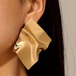 Geometric Metal Stud Earrings Alloy Earrings Elegant Style Jewelry Trendy Gift For Women