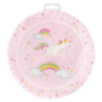 Unicorn Themed Plastic Dinner Plates 10-PACK
