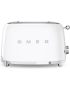 Smeg 2-SLICE White Retro Toaster TSF01WHEU