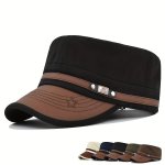 1PC Flat Top Hat Sun Protection Flat Cap For Men Women