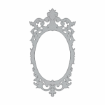 Chipboard Frame Oval Tall Sml