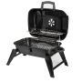 Portable Burger-style Folding Bbq Grill - Compact Charcoal Braai With Lid