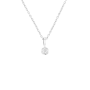 9CT White Gold 0.10CT Diamond Tube-set Pendant On Chain