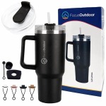 Focusoutdoor Leakproof Quencher Tumbler Set 1.2L Stainless-steel Double Wall