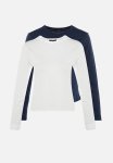 2-PACK Basic Long Sleeve T-Shirt - Navy white