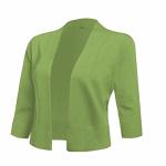 Aamilife Women's 3 4 Sleeve Cropped Cardigans Sweaters Jackets Open Front Short Shrugs For Dresses Xx-large Olive