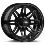 Rocktrix RT103 12 Inch Golf Cart Wheel 12X7 Rim 4X4 4X101.6 Bolt Pattern 3+4 Offset -25MM Compatible With Club Car Ezgo Yamaha -