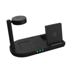 Ashcomonline 4 In 1 Fast Wireless Charging Dock Station 5 A Multiport Mobile Charger With Detachable Cable