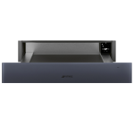 Smeg Neptune Grey And Glass Linea Warmer Drawer CPRT115G