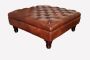 Limpa Brown Leather Office And Living Room Coffee Table