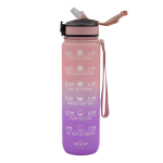 The Classic Motivational Time Marker Water Bottle - Pink And Purple