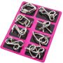 8-PIECE Metal Puzzle Set For Kids And Adults - Iq Boosting Brain Teasers