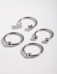 Surgical Steel Celestial Mixed Earring 4-PACK