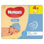 Huggie Pure Baby Wet Wipes Quad Pack 224 Wipes