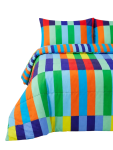 Double Bed Kids Colour Block Comforter - 200 X 200 Cm Blue