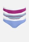 Jockey 3 Pack Printed Bikini - Pink stripe blue
