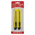 Snap-off Art Knife Set 2 Piece Yellow