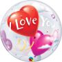 22 Inch Single Bubble Balloon - I Love You Heart 1 Pack