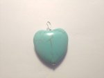 Howlite Light Blue Heart Pendant AUGS45