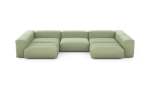 U-shape Sofa - Linen - Olive - 377CM X 199CM