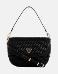 Guess Murielle Flap Black Shoulder Bag - One Size Fits All / Black