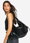 Oversized Slouchy Tote Bag - Black