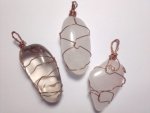 Clear Quartz Ass Wire Wrapped Pendant F323