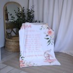 Fleece Blanket Bunny With Flower And Message