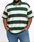 Mens Eagle Stripe Golfers Sage cream - 10XL Sage crem