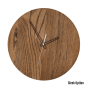 Quinn Wall Clock In Oak - 300MM Dia / Black / Sleek / White Second Hand