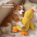 Durable Plush Duck Dog Toy With Squeaker - Bite-resistant Chew Toy For Small To Medium Breeds