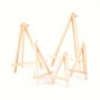 MINI Wooden Display Easel: Perfect For Small Artworks - 3 Legged Tabletop Art Frame Stand