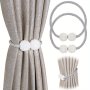 2pcs Magnetic Curtain Tiebacks Window Tieback Holder Decorative Rope Fixer Classic Tie Design For Home Office Window Drapes Length 42cm