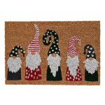 Doormat Coir 60X40X1.5CM - Gnomes With Tartan Hats