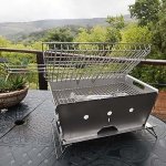 Flat Pack Deluxe Long Braai : 3CR12 Stainless Steel