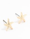 Goldair Gold Starfish Stud Earrings