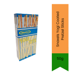 Snaxels Yogi Coated Pretzel Sticks 50G Sweet Coated Pretzels Crunchy Sweet & Salty Snack Ready-to-eat Treat South Africa India B