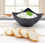 Nova Style Curved Square Soy Dish 7.5 Cm Matt Black