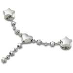 Silver Star And Heart Chain Jibbitz - Multi Osfa