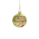 Bauble Glass With Reindeer And Candy Green