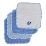 Wash Cloths - Blue Whale Blue 4 Pk