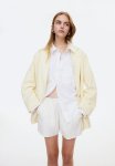 Linen-blend Pull-on Shorts - Cream