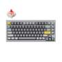 Q1 75% Red Gateron G Pro Switches With Knob Aluminium Rgb Wired Keyboard - Grey
