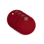 4 Piece Coaster Set Red