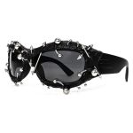 Street Punk Studded Metal Sunglasses For Women & Men