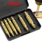 6PCS Damaged Screw Extractor Bit Set With Tool Box