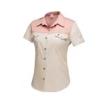 Ladies S S Kalahari Shirt Stone & - Blush Pink - 3XL